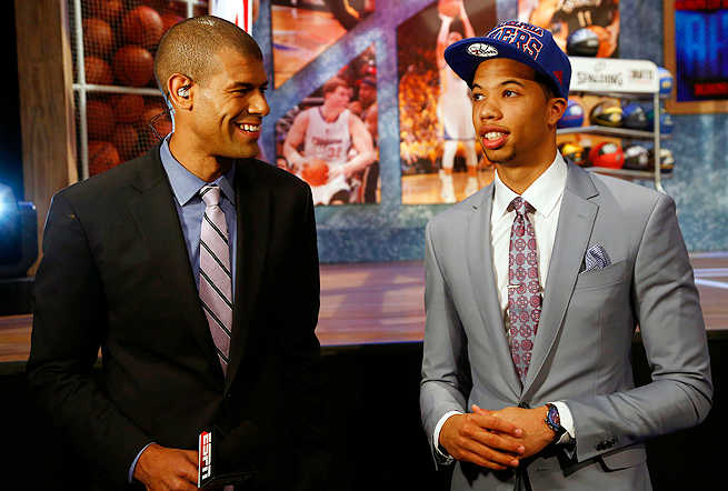 Miami Heat forward Shane Battier (left) had an internship of sorts covering the NBA draft for ESPN.